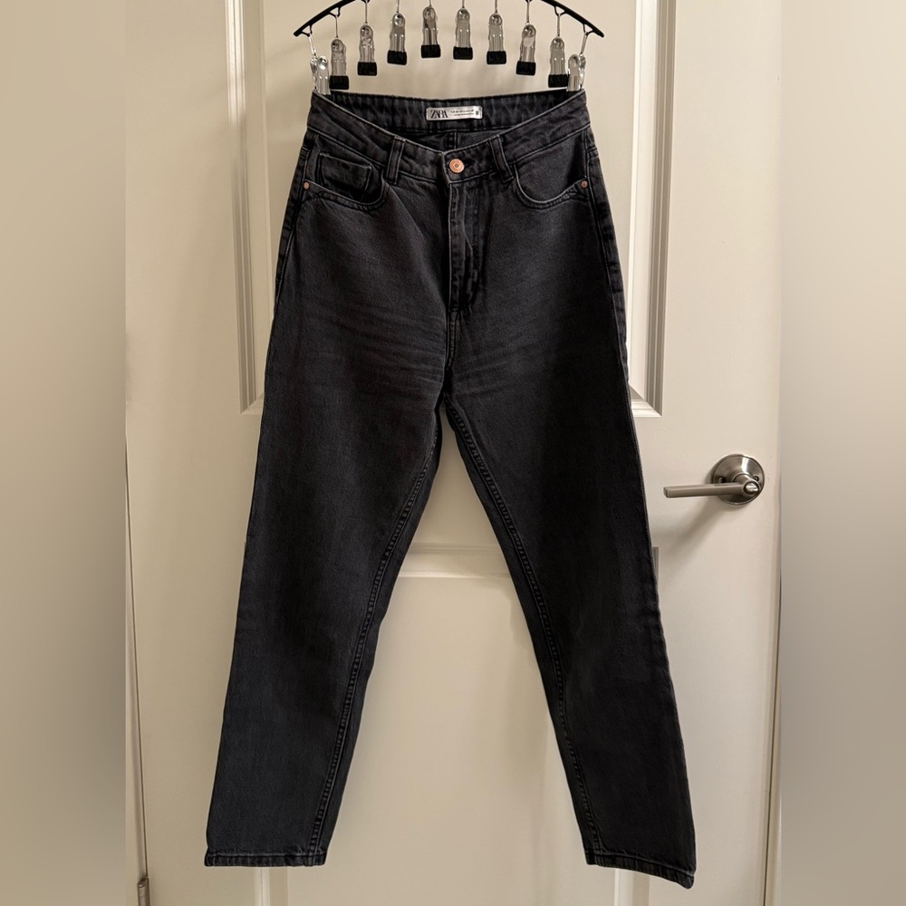 Zara Charcoal Gray Denim Pants